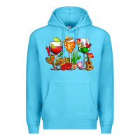 Ocean Blue mexico wine glasses cups Premium Hoodie - CTS Tumbler Store
