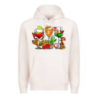 Pale Pink mexico wine glasses cups Premium Hoodie - CTS Tumbler Store