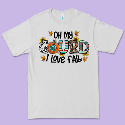 Oh My Gourd I Love Fall Premium Tee Designed By Cowhidedigitalart