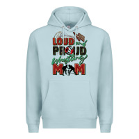 Blue Mist loud and proud wrestling mom Premium Hoodie - Zillion Design Studio