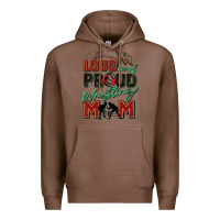 Chestnut loud and proud wrestling mom Premium Hoodie - Zillion Design Studio