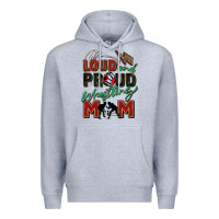 Heather Grey loud and proud wrestling mom Premium Hoodie - Zillion Design Studio