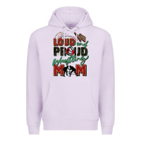 Lilac loud and proud wrestling mom Premium Hoodie - Zillion Design Studio