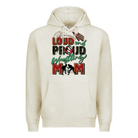 Oatmeal Heather loud and proud wrestling mom Premium Hoodie - Zillion Design Studio