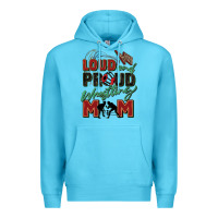 Ocean Blue loud and proud wrestling mom Premium Hoodie - Zillion Design Studio