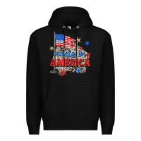 Black made in america Premium Hoodie - Zillion Design Studio