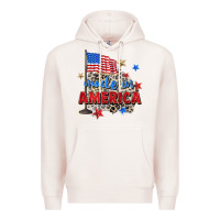 Pale Pink made in america Premium Hoodie - Zillion Design Studio
