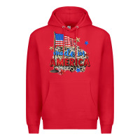 Red made in america Premium Hoodie - Zillion Design Studio