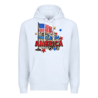 White made in america Premium Hoodie - Zillion Design Studio