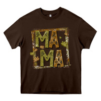 Chocolate Brown mama fall Heavy Core Tee - CowhideDigitalArt