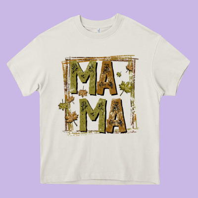Mama Fall Heavy Core Tee Designed By Cowhidedigitalart