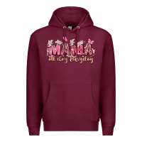 Burgundy mama all day everyday Premium Hoodie - Zillion Design Studio