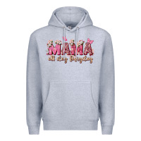 Heather Grey mama all day everyday Premium Hoodie - Zillion Design Studio