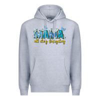 Heather Grey mama all day everyday Premium Hoodie - Zillion Design Studio