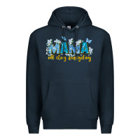 Navy mama all day everyday Premium Hoodie - Zillion Design Studio