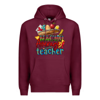 Burgundy nacho average teacher Premium Hoodie - CTS Tumbler Store