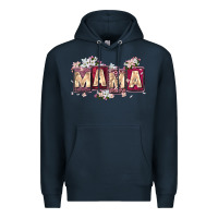 Navy mama with license letters Premium Hoodie - Zillion Design Studio