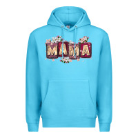 Ocean Blue mama with license letters Premium Hoodie - Zillion Design Studio