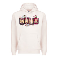 Pale Pink mama with license letters Premium Hoodie - Zillion Design Studio