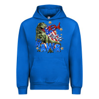 Cobalt red white rawr Urban Hoodie - Zillion Design Studio