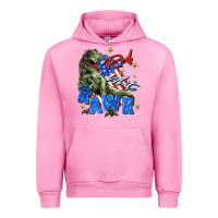 Fuchsia Pink red white rawr Urban Hoodie - Zillion Design Studio