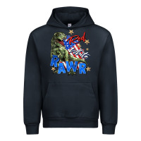Navy red white rawr Urban Hoodie - Zillion Design Studio