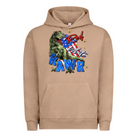 Pigment Burro red white rawr Urban Hoodie - Zillion Design Studio