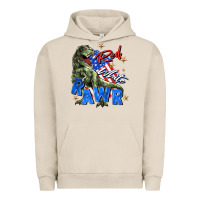 Pigment French Oak red white rawr Urban Hoodie - Zillion Design Studio