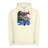 Pigment Pistachio red white rawr Urban Hoodie - Zillion Design Studio