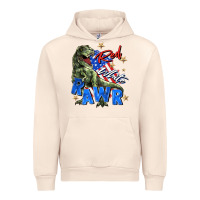 Sandshell red white rawr Urban Hoodie - Zillion Design Studio