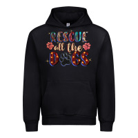 Black rescue all the dogs Urban Hoodie - Zillion Design Studio