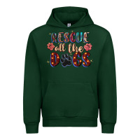 Forest Green rescue all the dogs Urban Hoodie - Zillion Design Studio