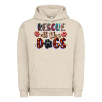 Pigment French Oak rescue all the dogs Urban Hoodie - Zillion Design Studio