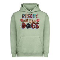 Pigment Oil Green rescue all the dogs Urban Hoodie - Zillion Design Studio