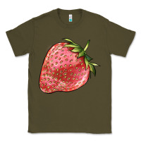 Army Green strawberry Classic Tee - BarkalooDesign