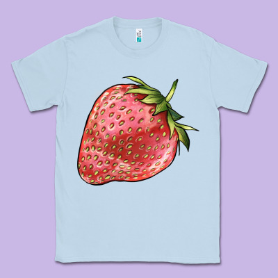 Strawberry Classic Tee Designed By Barkaloodesign