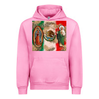 Fuchsia Pink Virgin Mary and San Judas Urban Hoodie - CTS Tumbler Store