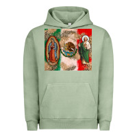 Pigment Oil Green Virgin Mary and San Judas Urban Hoodie - CTS Tumbler Store