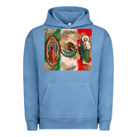 Pigment Pebble Blue Virgin Mary and San Judas Urban Hoodie - CTS Tumbler Store