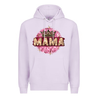 Lilac mama with round leopard Premium Hoodie - Zillion Design Studio