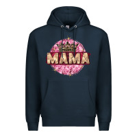 Navy mama with round leopard Premium Hoodie - Zillion Design Studio