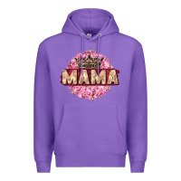 Purple mama with round leopard Premium Hoodie - Zillion Design Studio