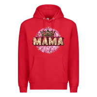 Red mama with round leopard Premium Hoodie - Zillion Design Studio