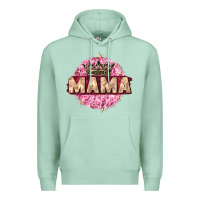 Seafoam mama with round leopard Premium Hoodie - Zillion Design Studio