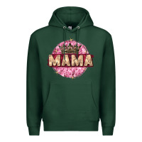 Sports Green mama with round leopard Premium Hoodie - Zillion Design Studio