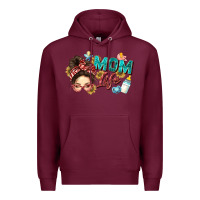 Burgundy mom life Premium Hoodie - Zillion Design Studio