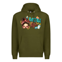 Army Green mom life Premium Hoodie - Zillion Design Studio
