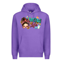 Purple mom life Premium Hoodie - Zillion Design Studio
