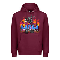 Burgundy motocross mom Premium Hoodie - Zillion Design Studio