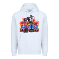 White motocross mom Premium Hoodie - Zillion Design Studio